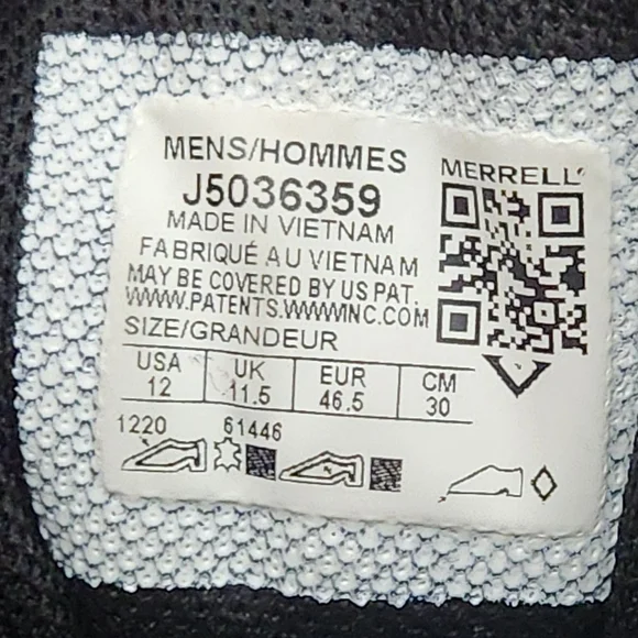 Merrell Bryce Kinetic Fit Hiking Shoes - Beluga Men's Size 12 - Picture 9 of 9